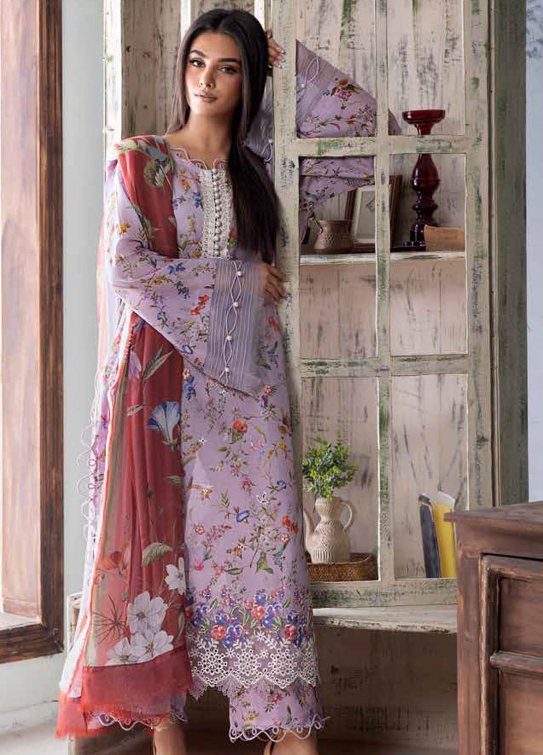 Vital by Sobia Nazir Embroidered Lawn Suits Unstitched 3 Piece SN25VL2 D-03 B - Summer Collection