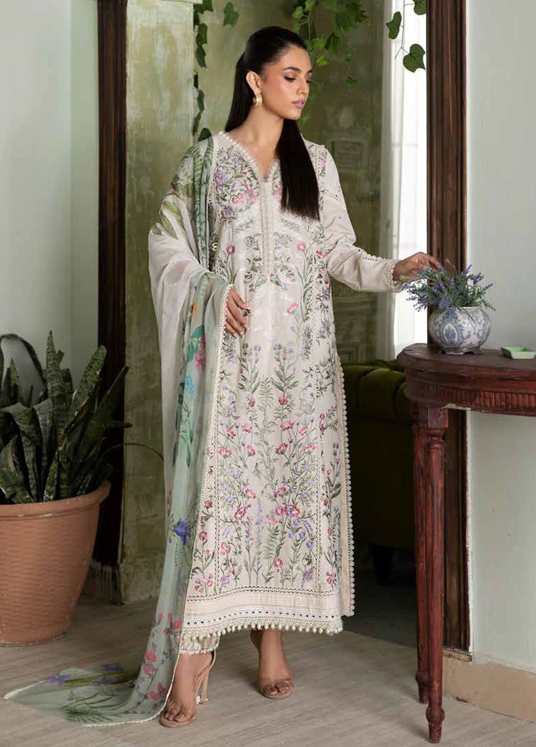 Vital by Sobia Nazir Embroidered Lawn Suits Unstitched 3 Piece SN25VL2 D-09 A - Summer Collection