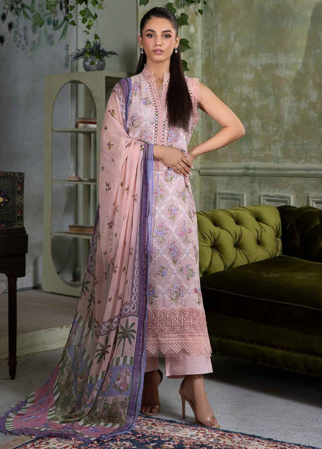 Vital by Sobia Nazir Embroidered Lawn Suits Unstitched 3 Piece SN25VL2 D-10 A - Summer Collection