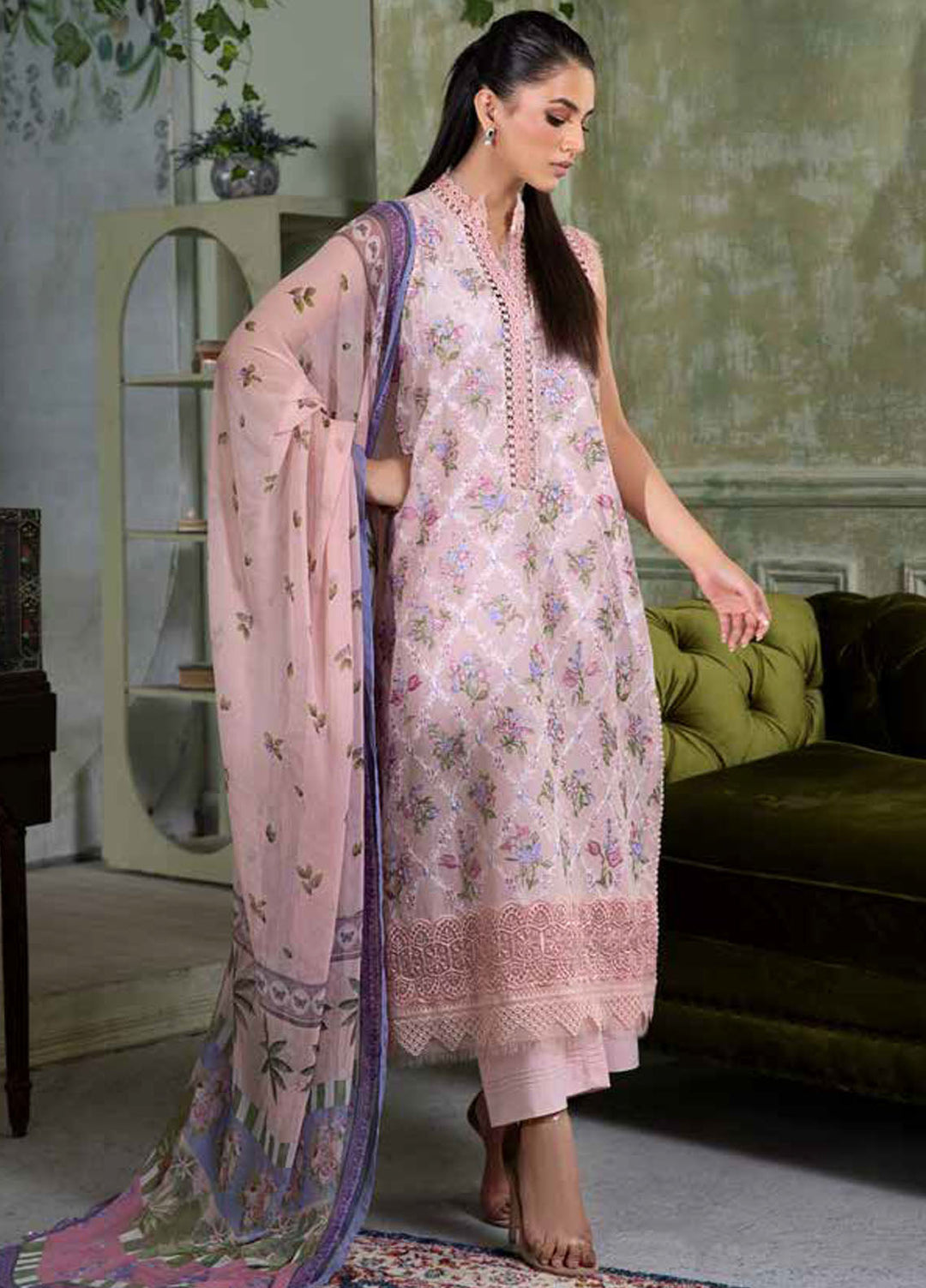Vital by Sobia Nazir Embroidered Lawn Suits Unstitched 3 Piece SN25VL2 D-10 A - Summer Collection