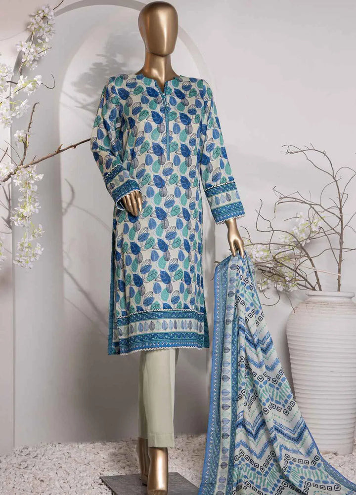 Vital prints By Hz Textiles Printed Cotton Suit Unstitched 3 Piece HZ24VP VP-150 - Summer Collection