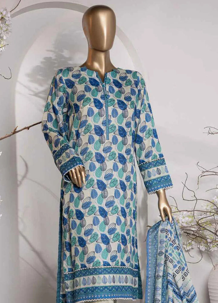 Vital prints By Hz Textiles Printed Cotton Suit Unstitched 3 Piece HZ24VP VP-150 - Summer Collection
