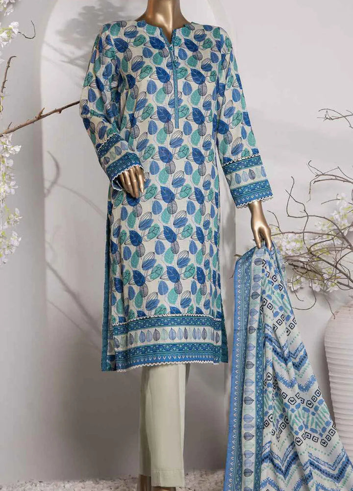 Vital prints By Hz Textiles Printed Cotton Suit Unstitched 3 Piece HZ24VP VP-150 - Summer Collection