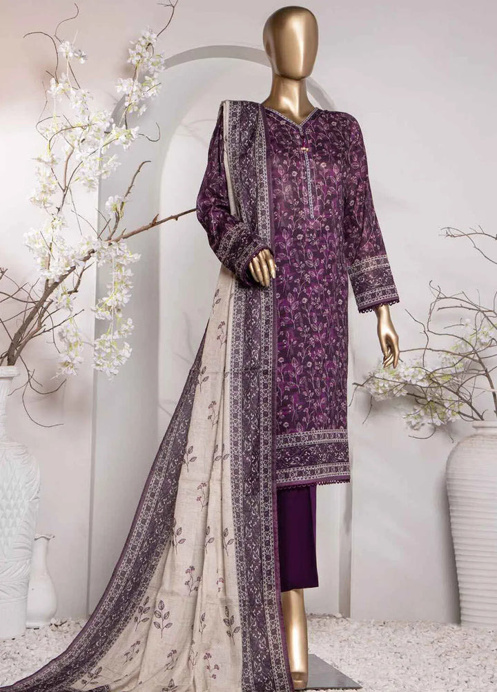 Vital prints By Hz Textiles Printed Cotton Suit Unstitched 3 Piece HZ24VP VP-151 - Summer Collection