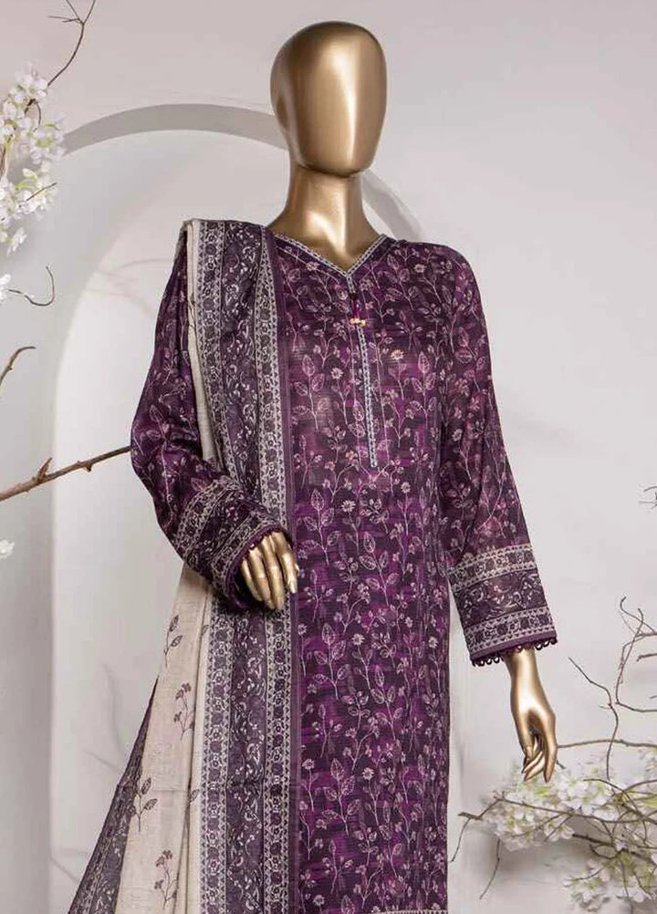 Vital prints By Hz Textiles Printed Cotton Suit Unstitched 3 Piece HZ24VP VP-151 - Summer Collection