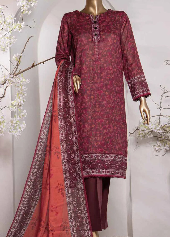 Vital prints By Hz Textiles Printed Cotton Suit Unstitched 3 Piece HZ24VP VP-152 - Summer Collection