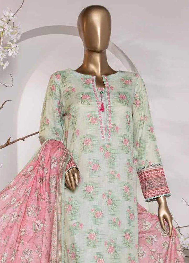 Vital prints By Hz Textiles Printed Cotton Suit Unstitched 3 Piece HZ24VP VP-153 - Summer Collection