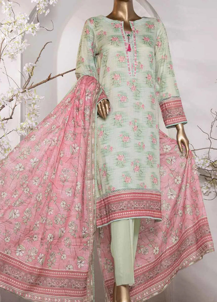 Vital prints By Hz Textiles Printed Cotton Suit Unstitched 3 Piece HZ24VP VP-153 - Summer Collection