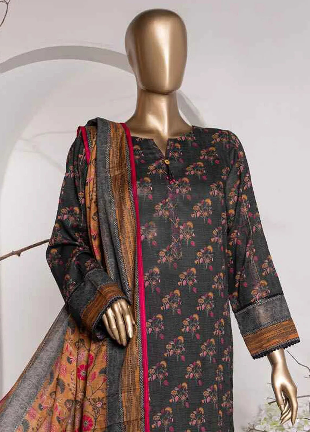 Vital prints By Hz Textiles Printed Cotton Suit Unstitched 3 Piece HZ24VP VP-156 - Summer Collection