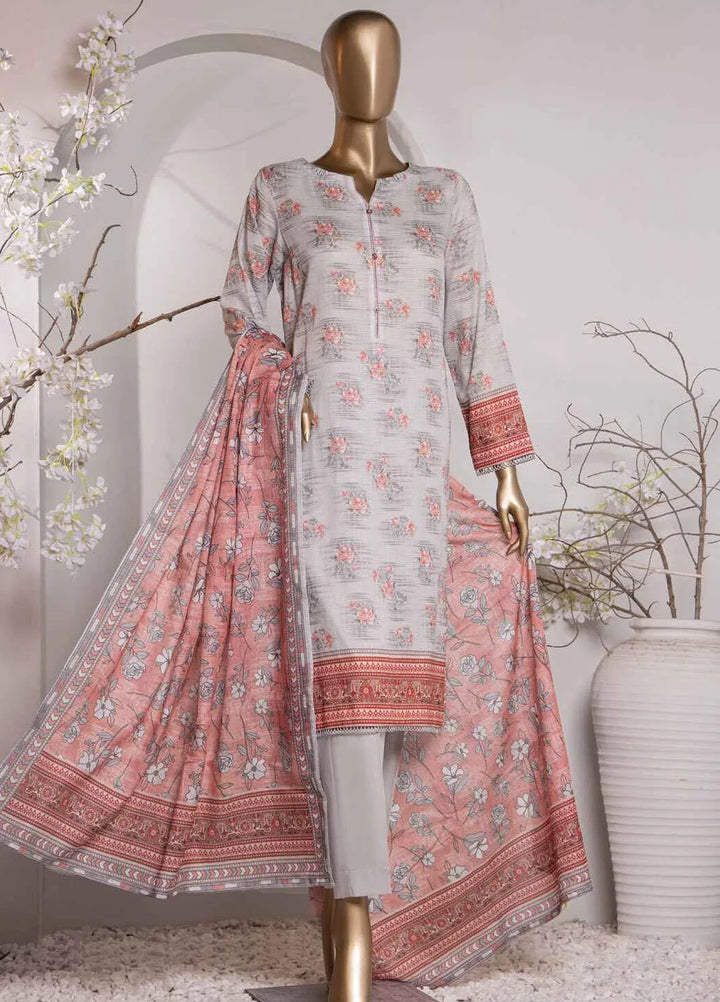 Vital prints By Hz Textiles Printed Cotton Suit Unstitched 3 Piece HZ24VP VP-157 - Summer Collection