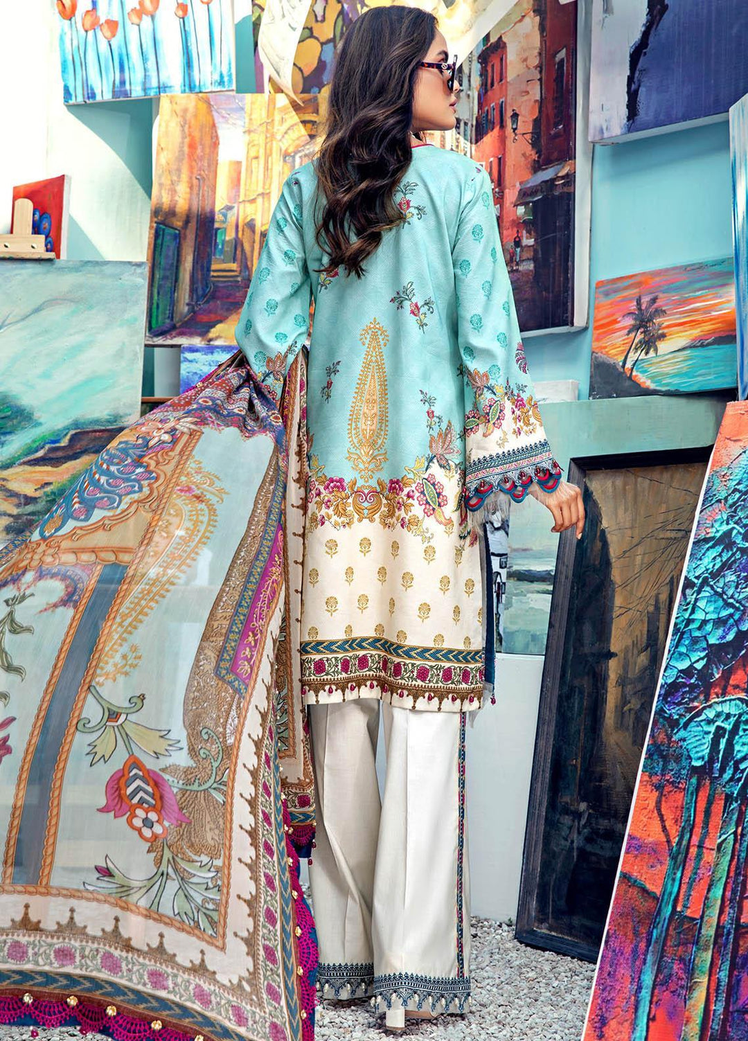 Anaya By Kiran Chaudhry Embroidered Lawn Suits Unstitched 3 Piece AK21VL VL21-04-A ALICE - Summer Collection