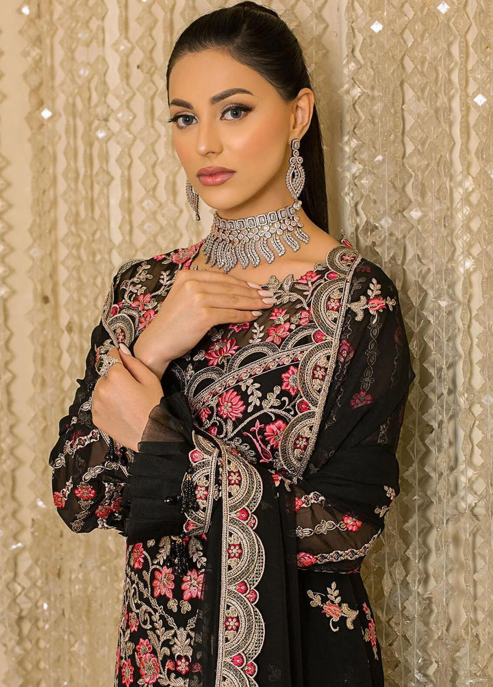 Vive La Fete By Imrozia Embroidered Chiffon Suits Unstitched 3 Piece IMP22VF L-256 Fonce - Premium Collection