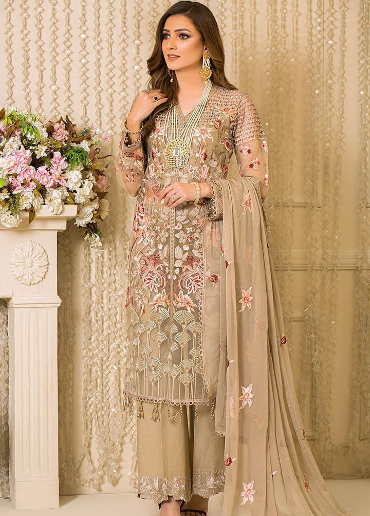 Vive La Fete By Imrozia Embroidered Organza Suits Unstitched 3 Piece IMP22VF L-258 Ethereal - Premium Collection