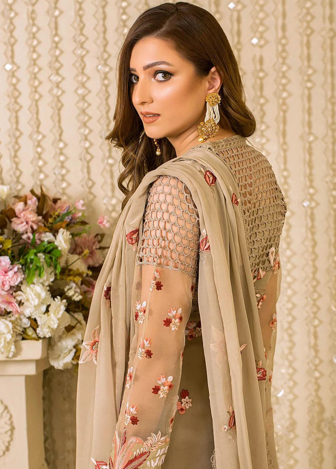 Vive La Fete By Imrozia Embroidered Organza Suits Unstitched 3 Piece IMP22VF L-258 Ethereal - Premium Collection
