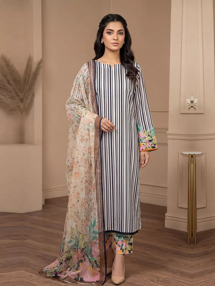 Salitex Unstitched Printed Lawn Silk 3 Piece Suit SUNS7ASI359 - Casual Collection