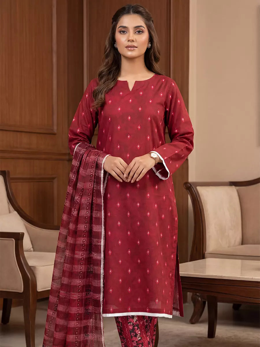 Salitex Unstitched Printed Lawn Silk 3 Piece Suit 3PC Unstitched Printed Silk Lawn Suit (SUNS7ASI355) - Casual Collection