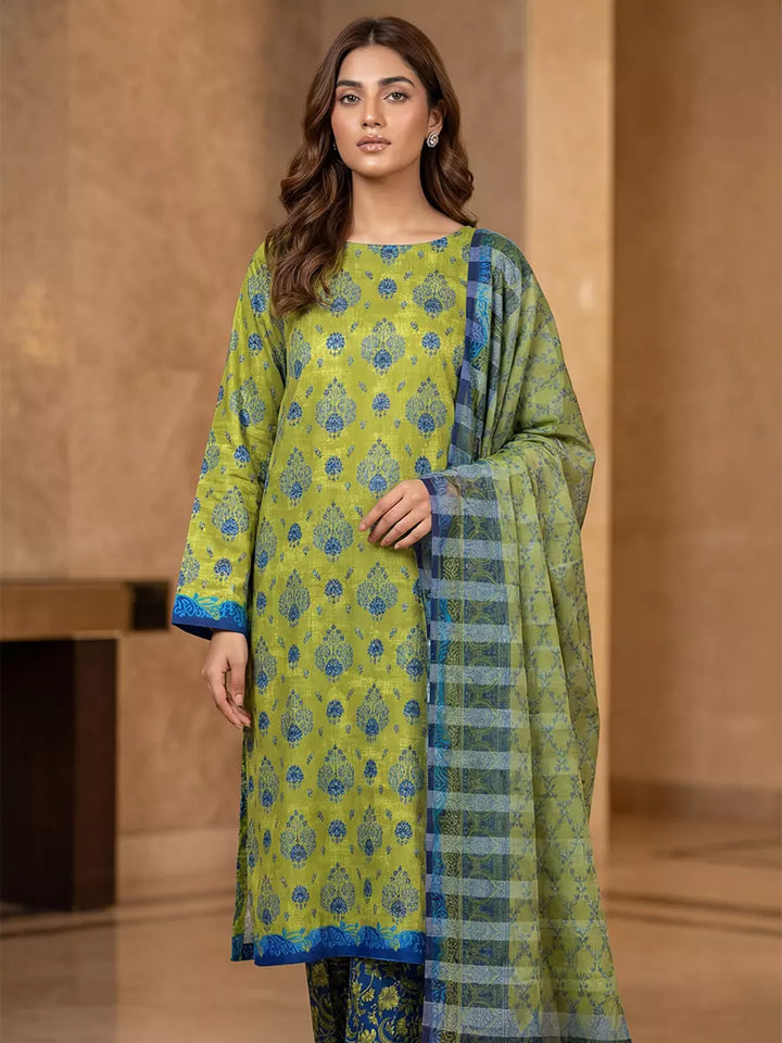 Salitex Unstitched Printed Lawn Silk 3 Piece Suit SUNS7ASI353 - Casual Collection