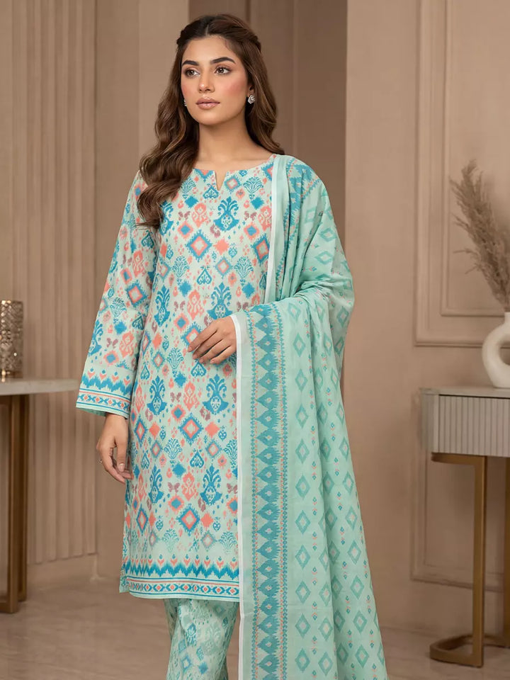 Salitex Unstitched Printed Lawn Silk 3 Piece Suit SUNS7ASI347 - Casual Collection