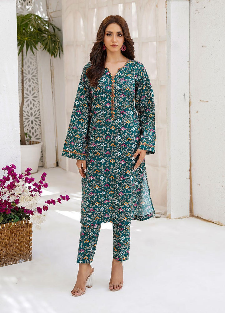 Waniya Pret Printed Cambric 2 Piece Suit SKUPK-105 BLOOMER