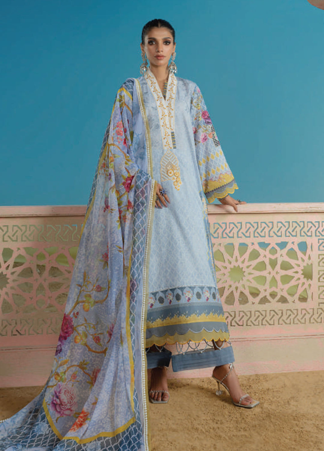 Wardha Saleem Embroidered Lawn Suits Unstitched 3 Piece D-11 Suroor - Summer Collection