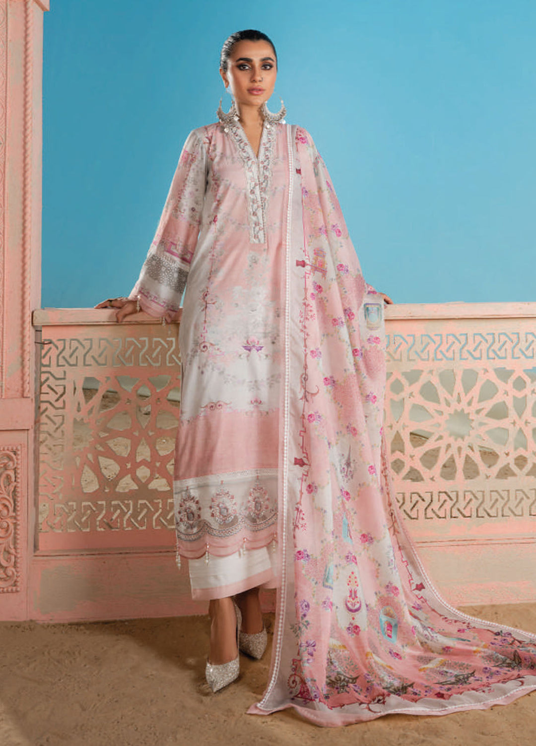 Wardha Saleem Embroidered Lawn Suits Unstitched 3 Piece D-12 Layla - Summer Collection