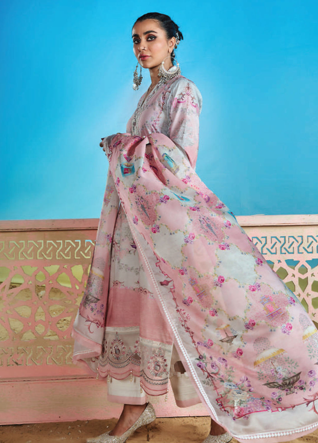 Wardha Saleem Embroidered Lawn Suits Unstitched 3 Piece D-12 Layla - Summer Collection