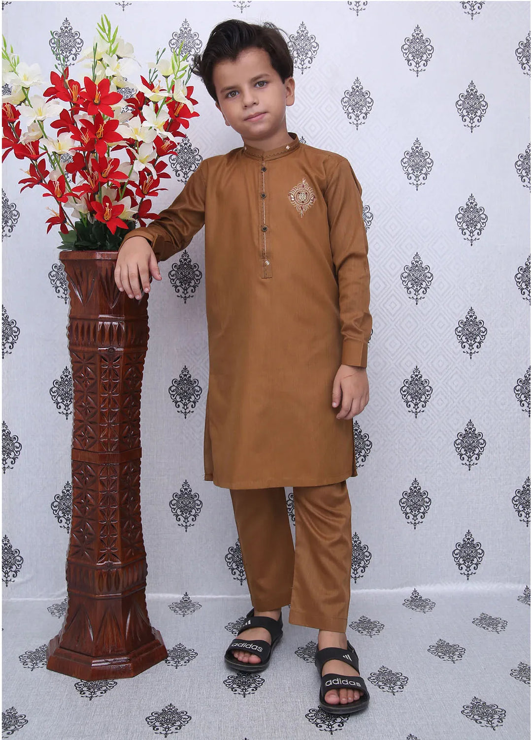 Wearmani Wash n Wear Self Design Boys Kurta Trouser - MKP-042