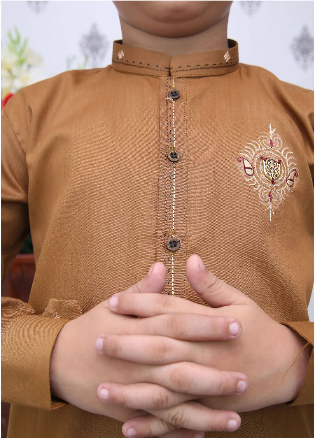 Wearmani Wash n Wear Self Design Boys Kurta Trouser - MKP-042