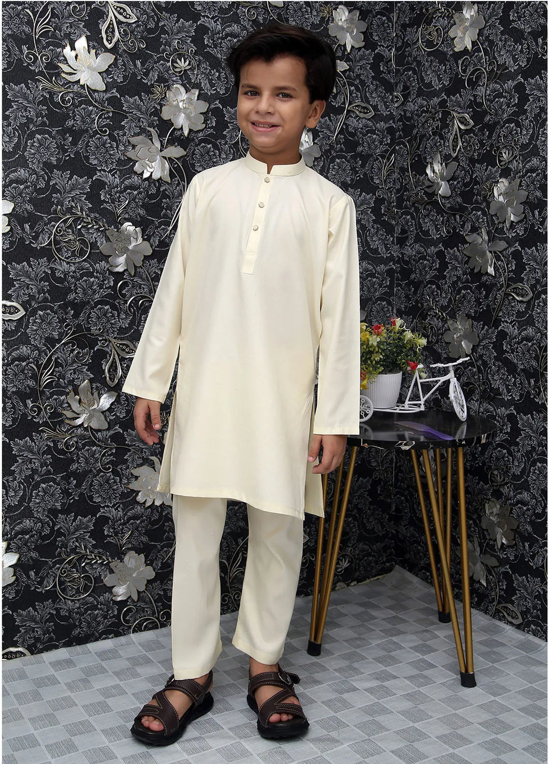 Wearmani Wash n Wear Self Design Boys Kurta Trouser - MKP-044