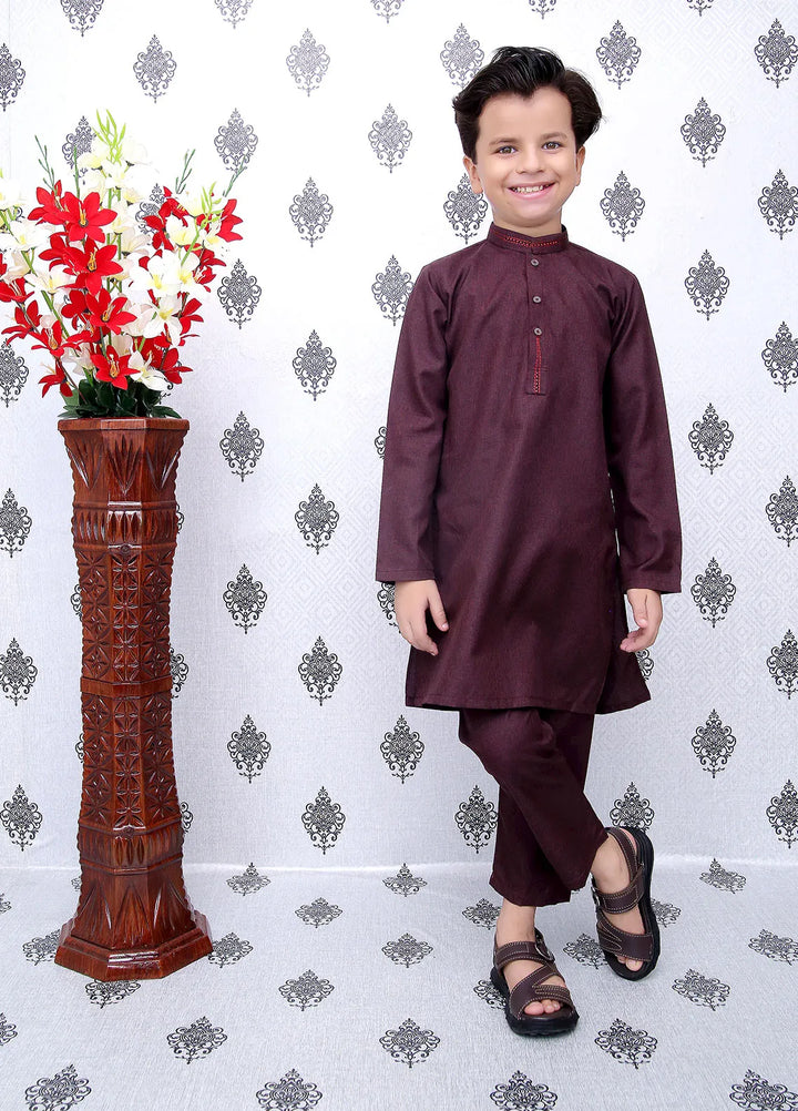 Wearmani Wash n Wear Self Design Boys Kurta Trouser - MKP-049
