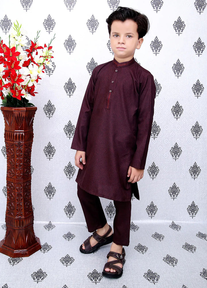 Wearmani Wash n Wear Self Design Boys Kurta Trouser - MKP-049