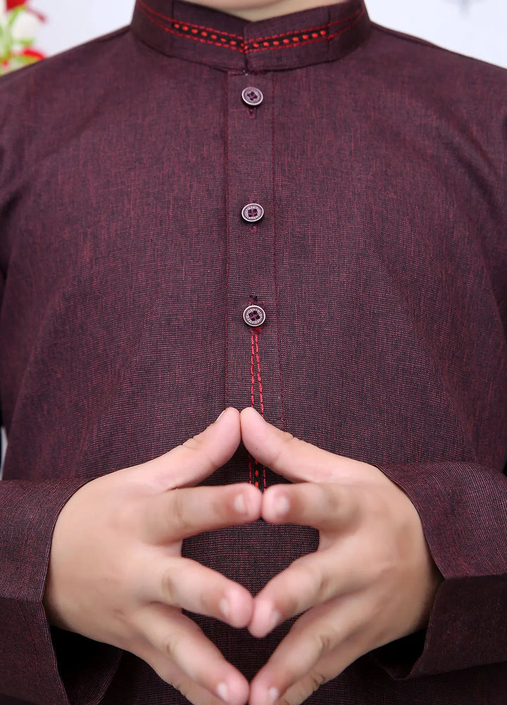 Wearmani Wash n Wear Self Design Boys Kurta Trouser - MKP-049