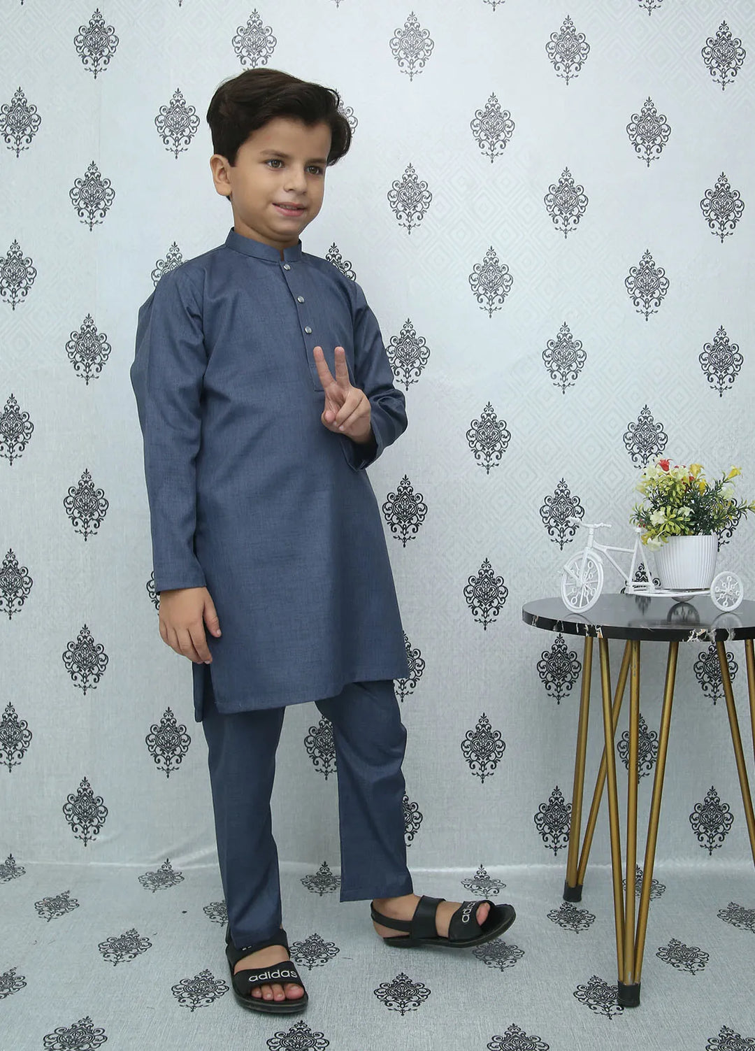 Wearmani Wash n Wear Self Design Boys Kurta Trouser - MKP-051