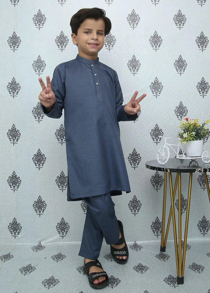 Wearmani Wash n Wear Self Design Boys Kurta Trouser - MKP-051