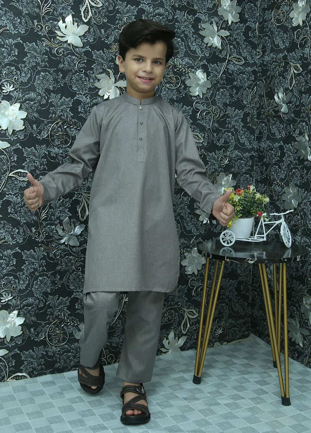 Wearmani Wash n Wear Self Design Boys Kurta Trouser - MKP-057