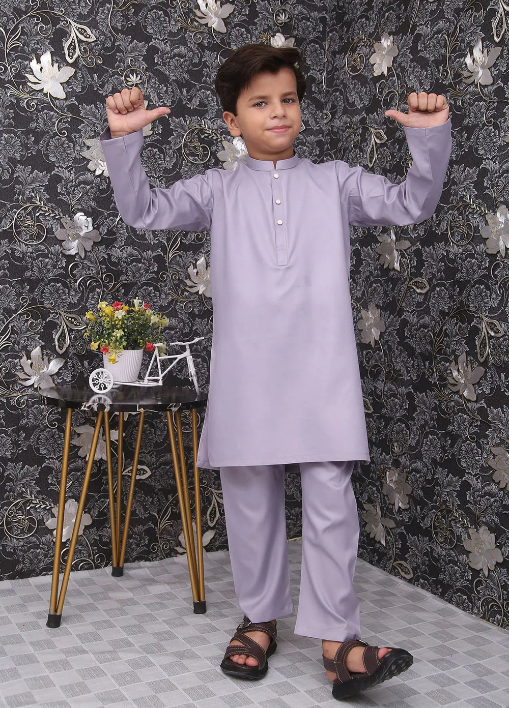 Wearmani Wash n Wear Solid Boys Kurta Trouser - MKP-048