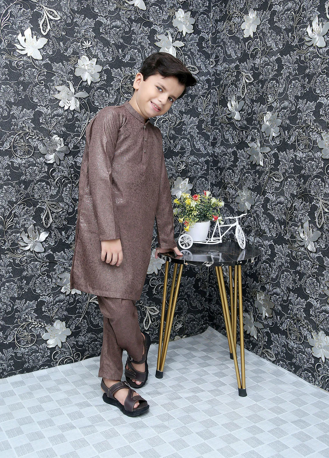 Wearmani Wash n Wear Textured Boys Kurta Trouser - MKP-039