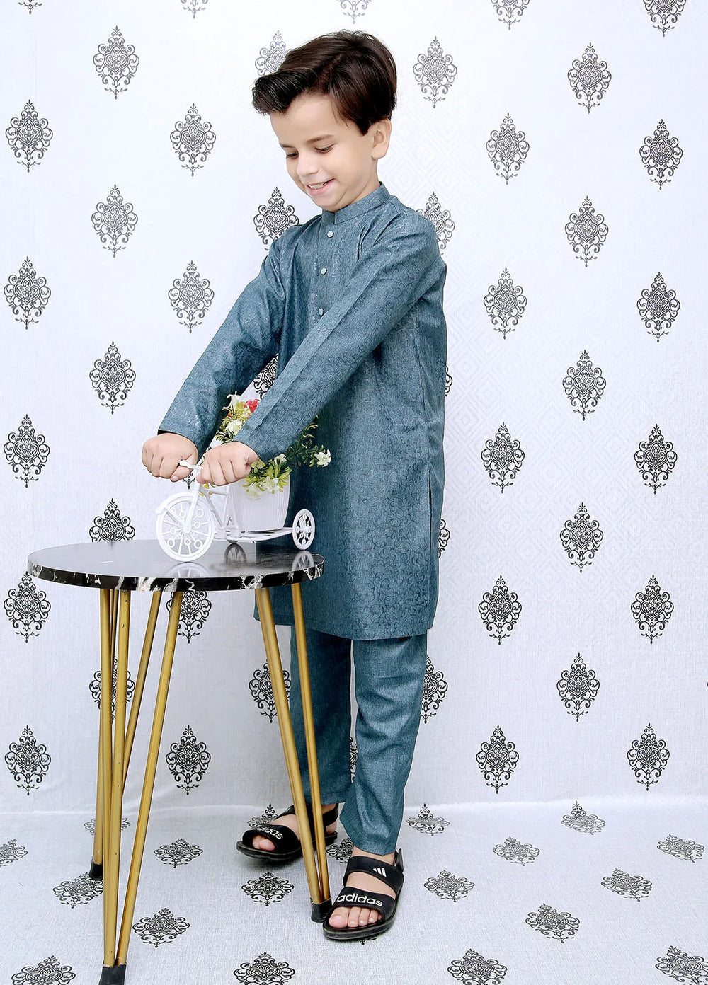 Wearmani Wash n Wear Textured Boys Kurta Trouser - MKP-041