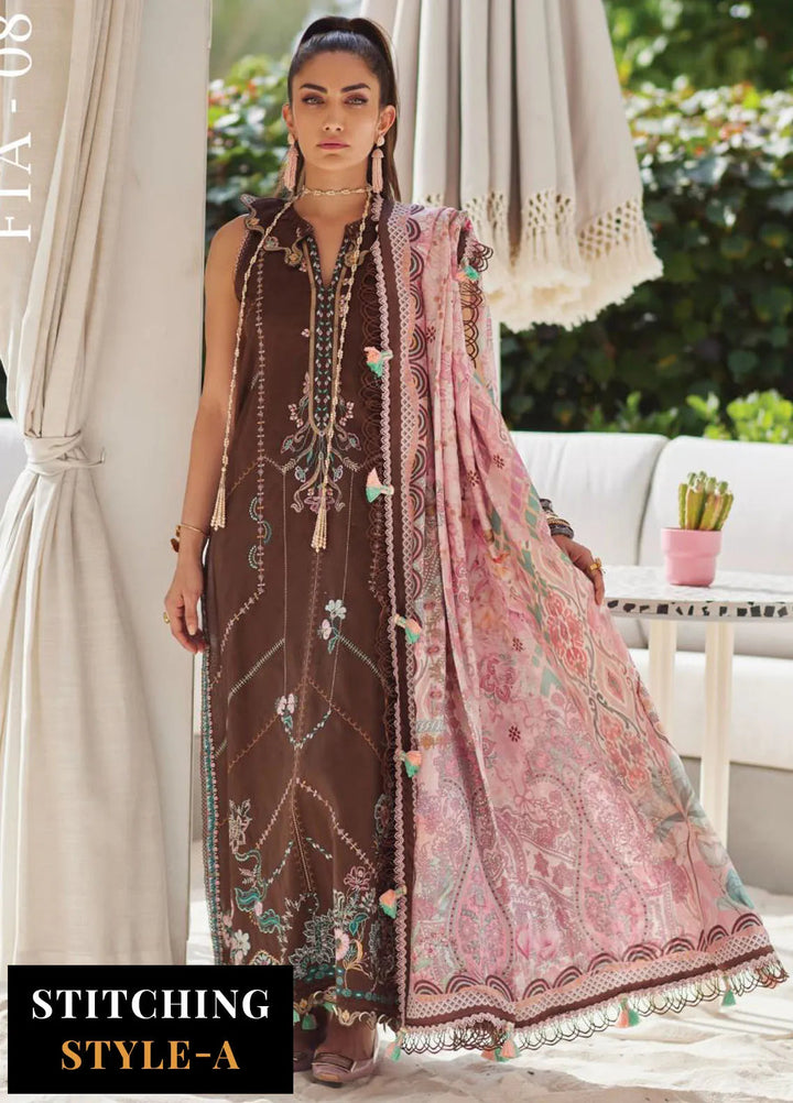 Wes by Farah Talib Embroidered Lawn Suits Unstitched 3 Piece FTA25WL FTA-08 Luella Lindtt - Luxury Collection