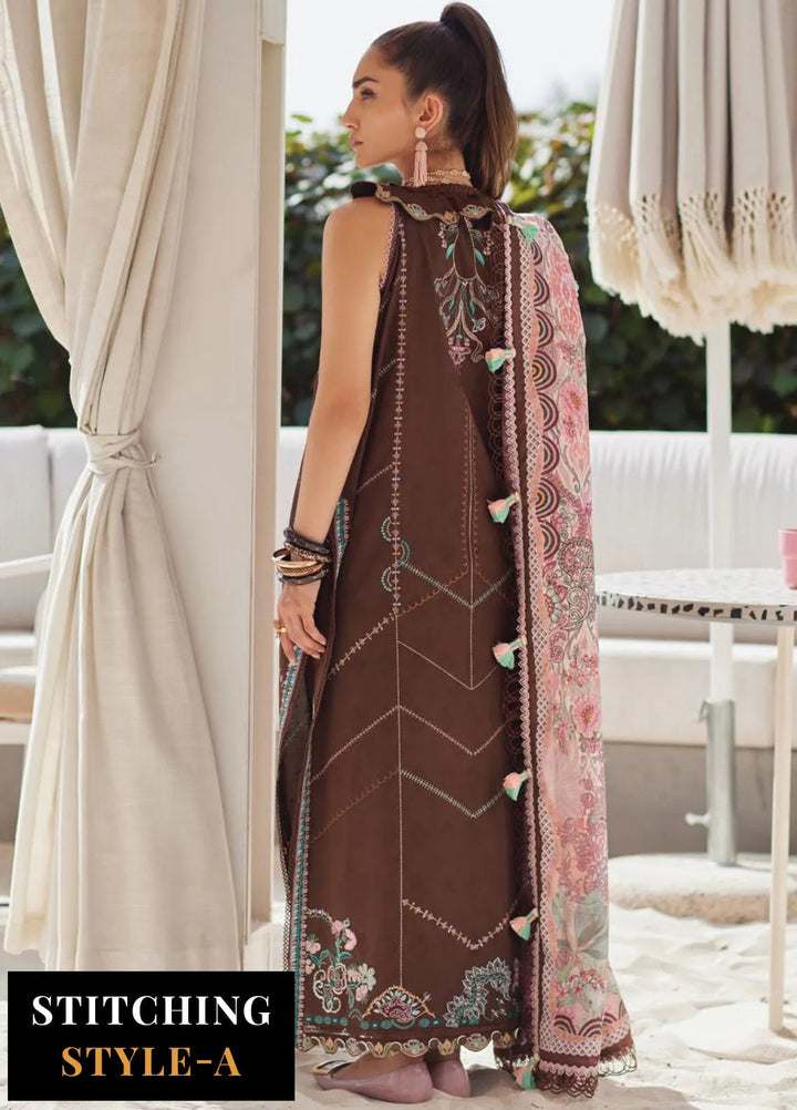 Wes by Farah Talib Embroidered Lawn Suits Unstitched 3 Piece FTA25WL FTA-08 Luella Lindtt - Luxury Collection