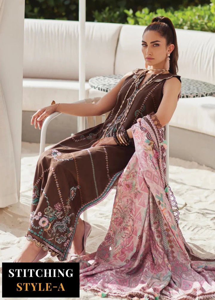 Wes by Farah Talib Embroidered Lawn Suits Unstitched 3 Piece FTA25WL FTA-08 Luella Lindtt - Luxury Collection
