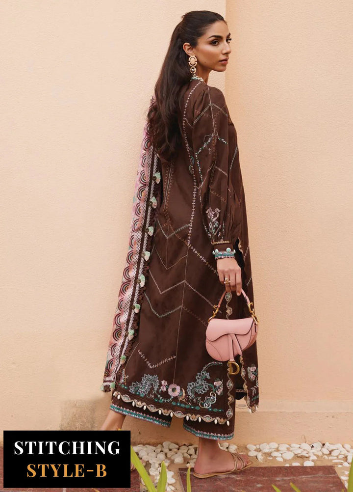 Wes by Farah Talib Embroidered Lawn Suits Unstitched 3 Piece FTA25WL FTA-08 Luella Lindtt - Luxury Collection