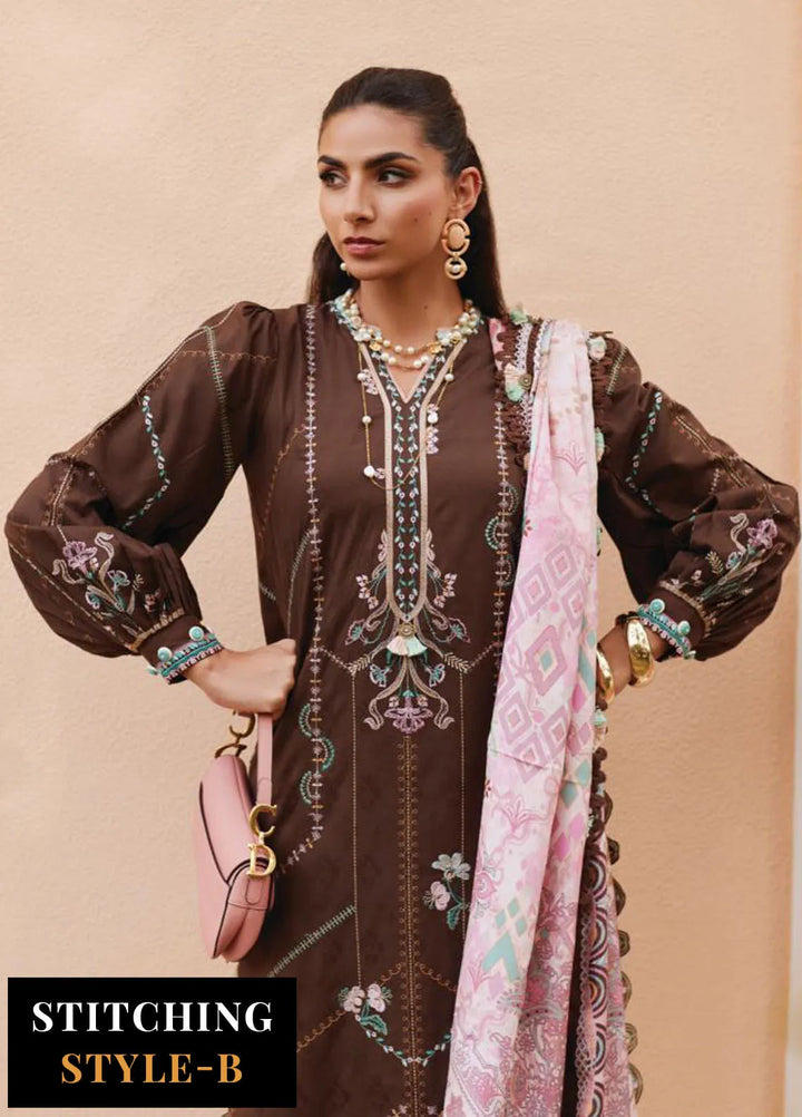 Wes by Farah Talib Embroidered Lawn Suits Unstitched 3 Piece FTA25WL FTA-08 Luella Lindtt - Luxury Collection