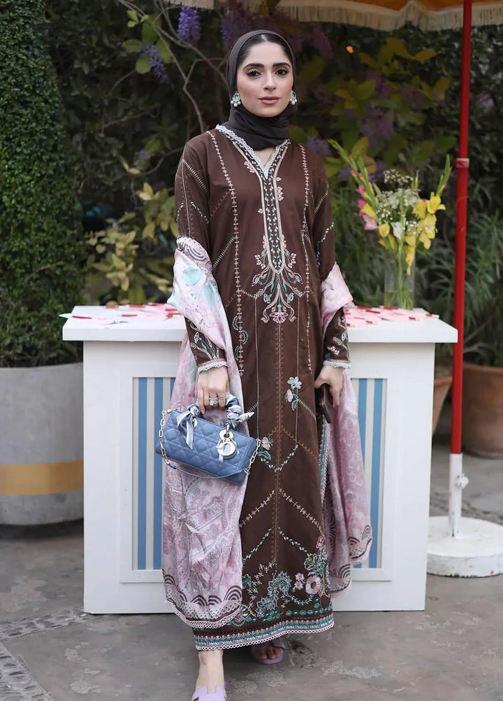 Wes by Farah Talib Embroidered Lawn Suits Unstitched 3 Piece FTA25WL FTA-08 Luella Lindtt - Luxury Collection