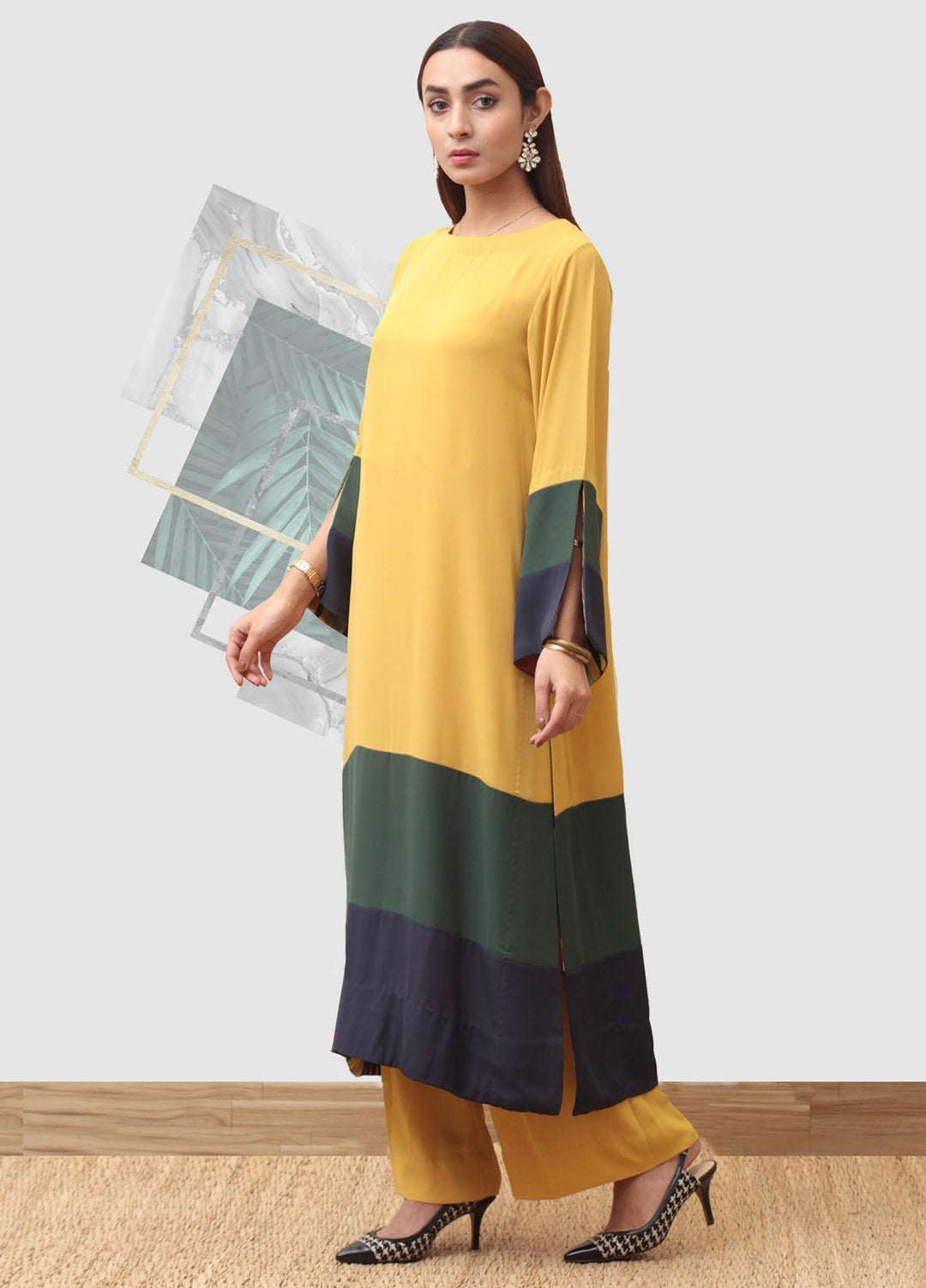 Mor to Go Pret  Georgette 2 Piece Dress MTM21WH Adra