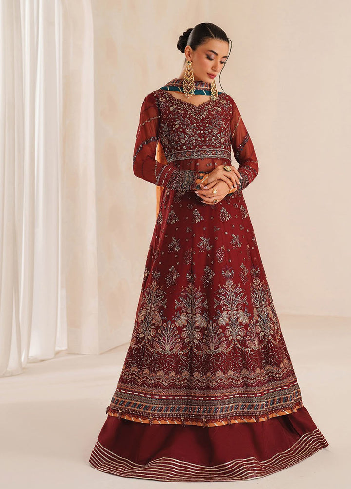 Xenia Embroidered Chiffon Suits Unstitched 3 Piece XE25LU D-03 Fariyn - Formals Collection