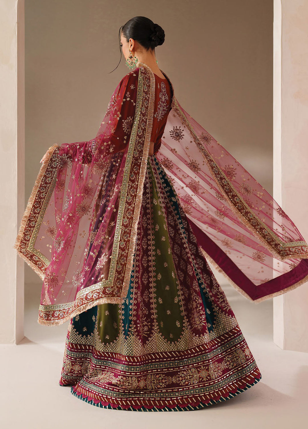 Xenia Embroidered Raw Silk Suits Unstitched 3 Piece XE25LU D-10 Inea - Formals Collection