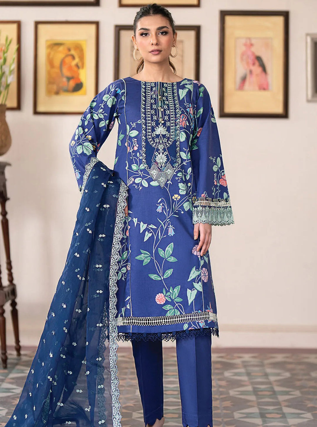 Xenia Formals Embroidered Lawn Suit Unstitched 3 Piece ZE24S 06- Montauk - Summer Collection