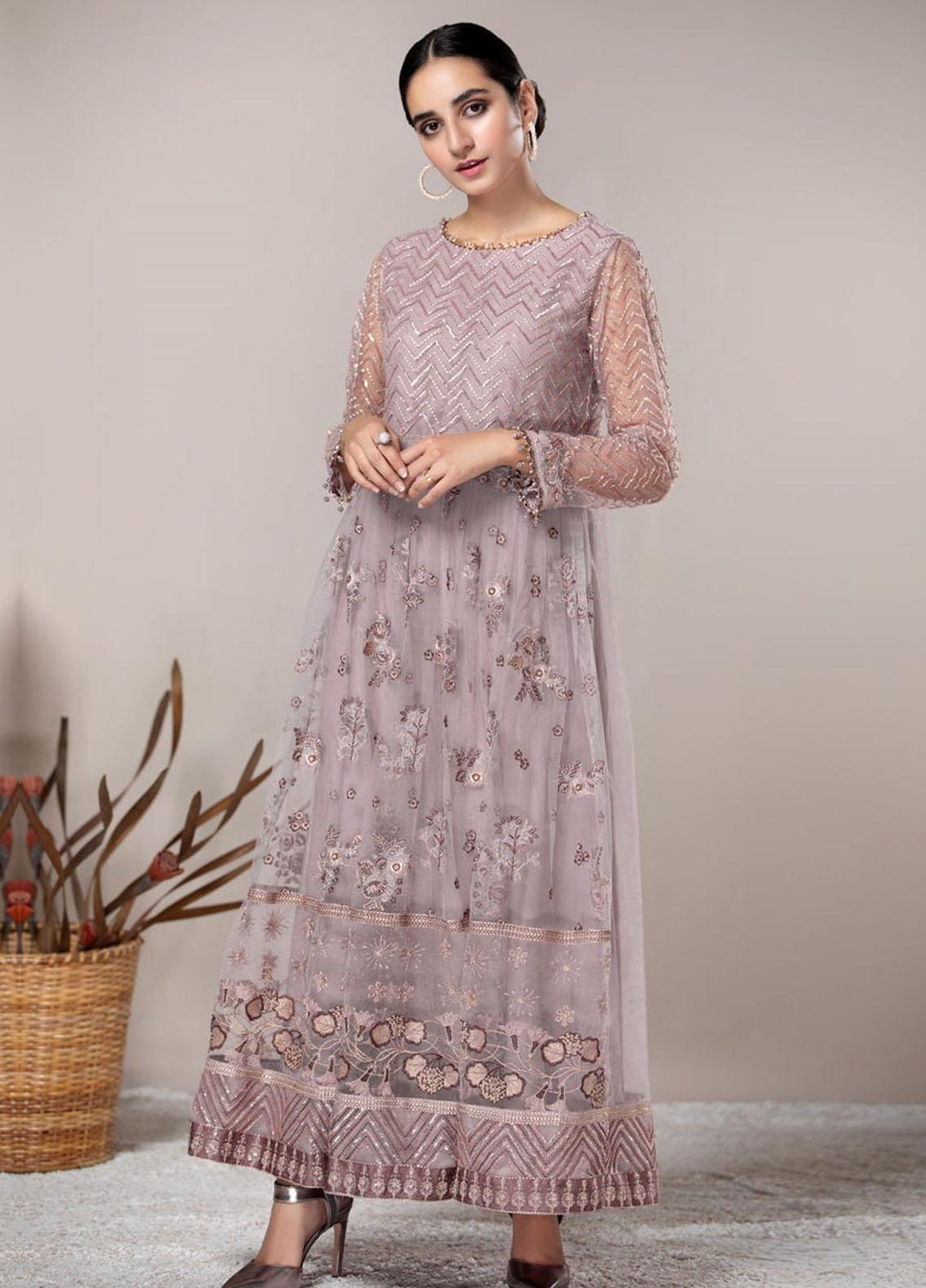 Xenia Formals Pret Embroidered Net 3 Piece Suit ALAINA XFR-20-164