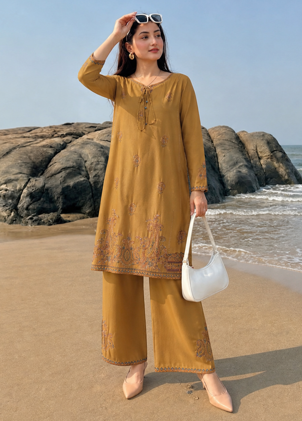Bold N Slay by HZ Textiles Women RTW Embroidered Cotton Co Ords Sets HZ26PBS Cse-2P-2602 - Casual Collection